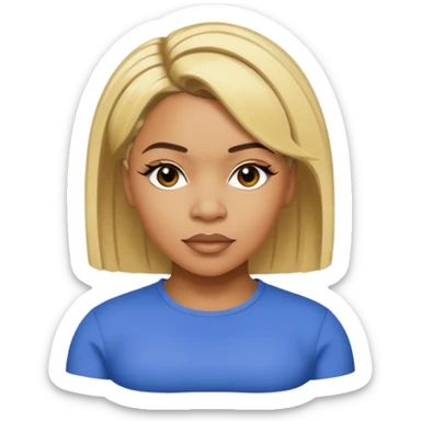 Tionne T-Boz Watkins with short blonde hair sticker