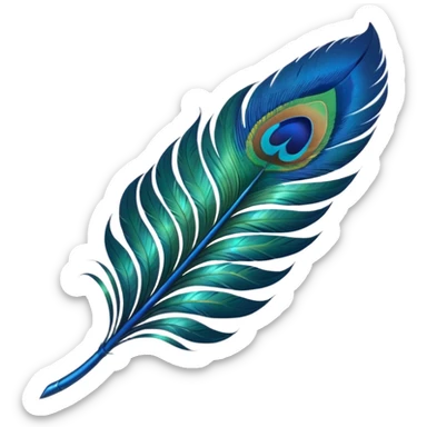 Krishna's feather sticker