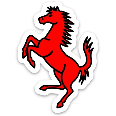 Ferrari logo with prancing horse sticker