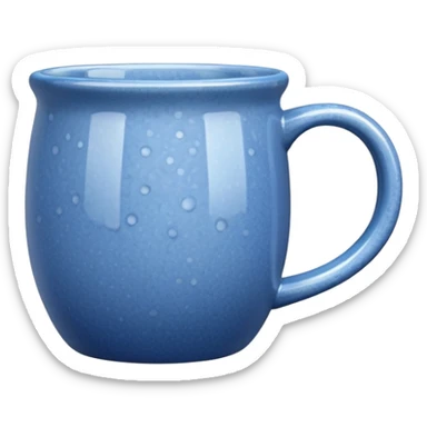 speckled blue ceramic mug sticker