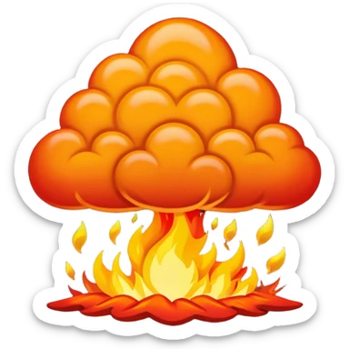 fire hitted by thunderstorm  sticker