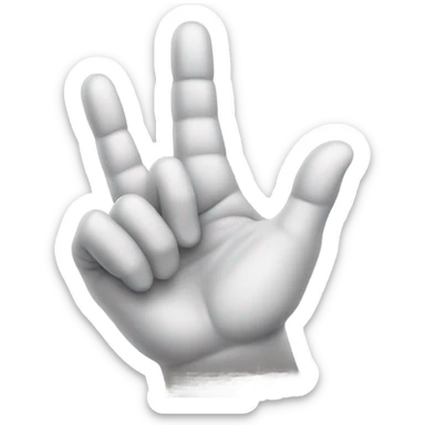 a hand that shows Rock On Hand Sign sticker