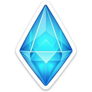 neon blue glowing plumbob sticker