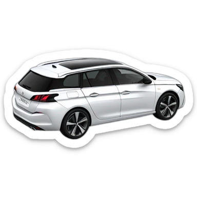 New Peugeot 308 SW white 2023 sticker