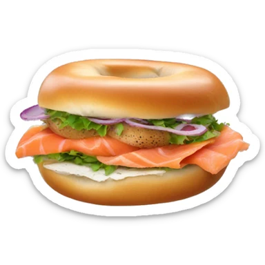 Lox bagel sandwich sticker