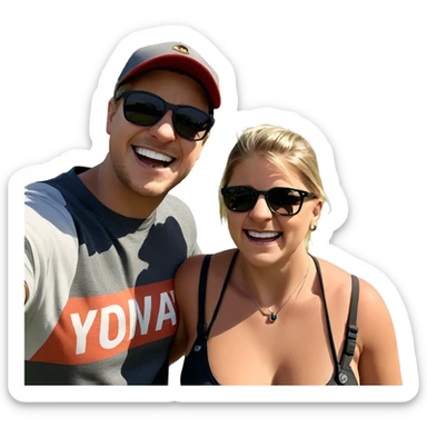 outdoor selfie with boys sticker