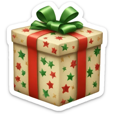 Vintage Christmas present sticker