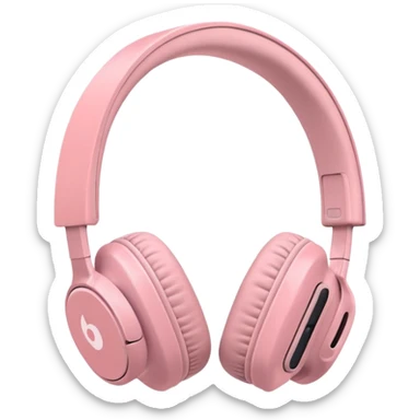 Casque bluetooth Apple rose pastel sticker