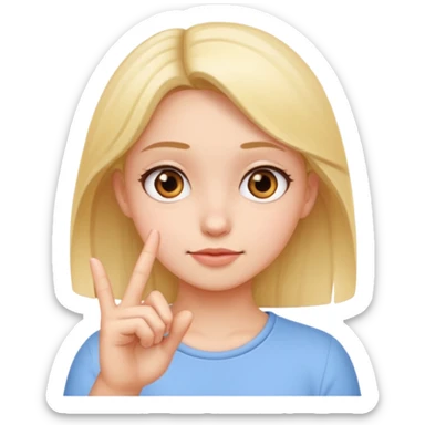 Girl with her fingers like she is going to pinch 🤏  sticker