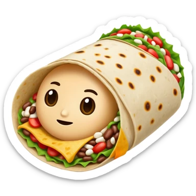 Bean burrito sticker