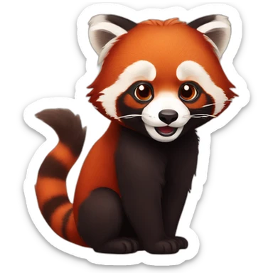 Red panda done with life sticker