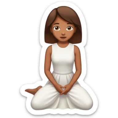 Créame que este emoji 🙇🏽‍♀️ este un blanquito atrás sticker