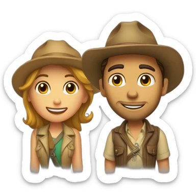 Aventuras de Tadeo Jones & Sara Lavroft sticker