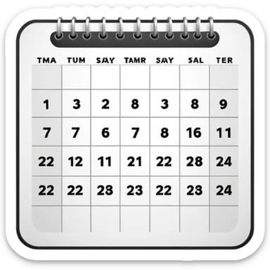 3 x 30 days calendar sticker