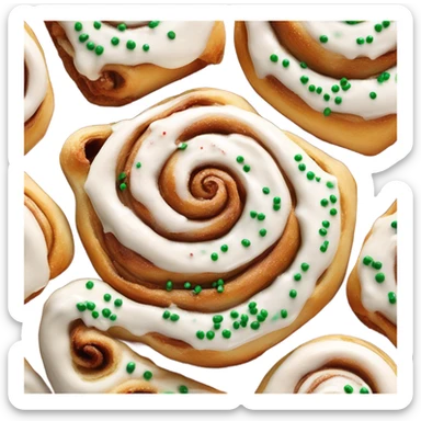 Christmas cinnamon roll sticker