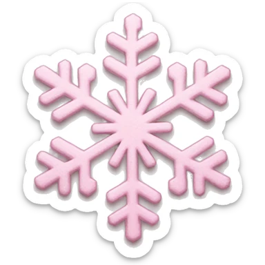 pastel pink snowflake  sticker