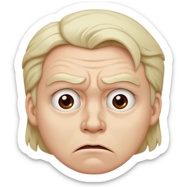 Disgusted face  sticker