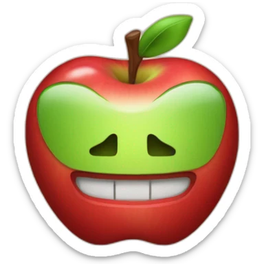 Apple logo brocken sticker