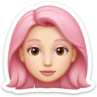 Um coração cor de rosa claro enormee,sem cara e atenção com vários acessórios super fofoss sticker