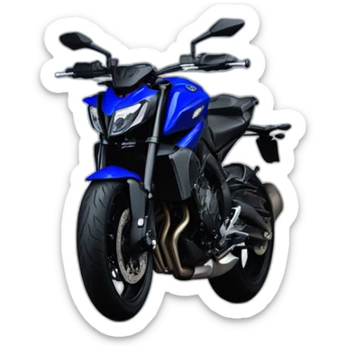 moto yamaha MT07 bleu sticker