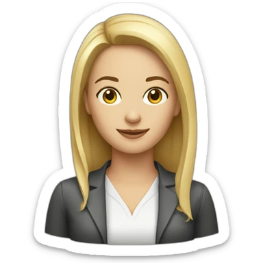 community manager woman caucasic sticker