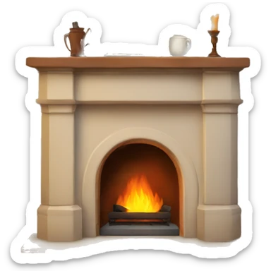 Fireplace sticker