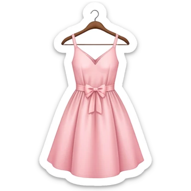 pastel pink spring dress on hanger sticker