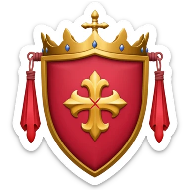 brasão sangrando medieval rosa de sangue vermelha sticker