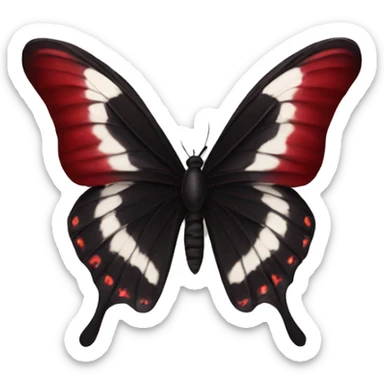 Butterfly with dark red and black wings sticker