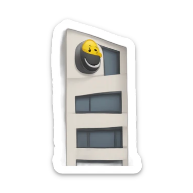 Un noir un chinois et un français sur un immeuble sticker