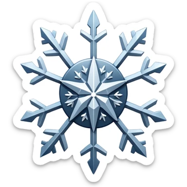 StarTrek logo with a snowflake behind it sticker