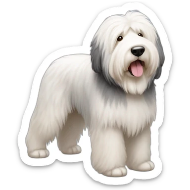 Dog old english sheepdog full-height sticker