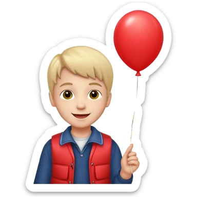 Child + balloon, Park Visitor. sticker