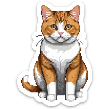 Ginger cat, black and white cat, calico cat, British shorthair cat sticker