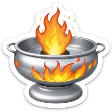 can you make a silver fire basin with a fire coming out of the top sticker