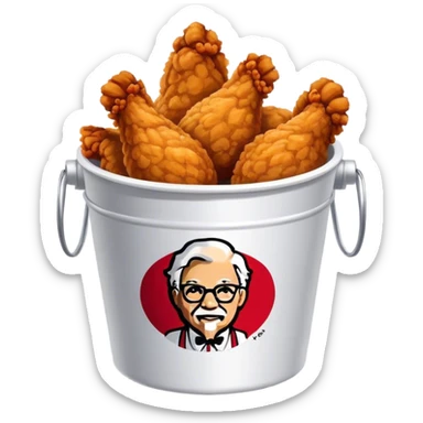 Kfc chicken bucket  sticker