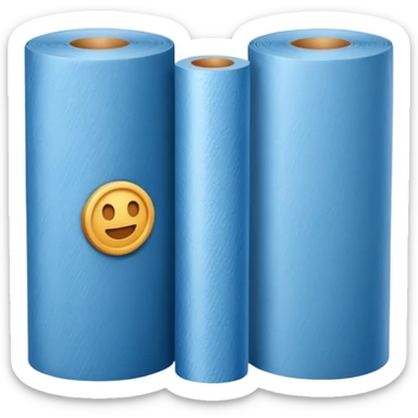 A roll of blue wallpaper  sticker