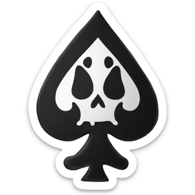 Black ace of spades  sticker