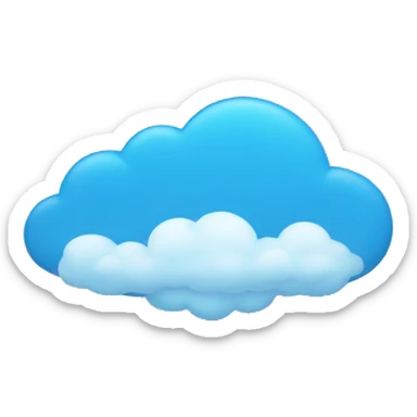 blue cloud sticker