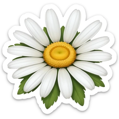 One white daisy flower sticker