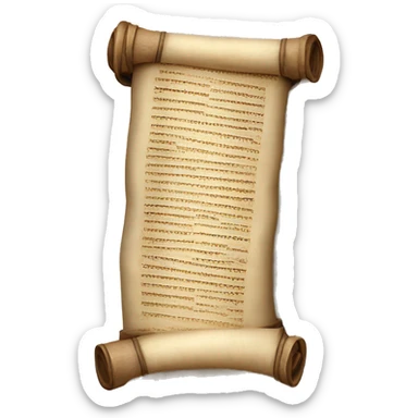 Rolled up Torah scroll sticker