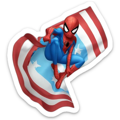 Spider-man con bandera Argentina sticker
