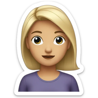 JOVEN FEMENINA PENSANDO sticker