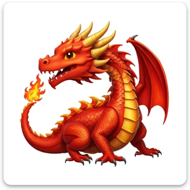 Dragon escupiendo fuego sticker