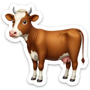 High resolution of A cow sticker