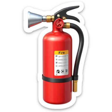 Fire Extinguisher, red with nozzle
 sticker