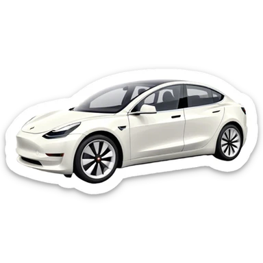 Tesla Model 3 - Tesla (Model Year: 2021) (Iconic colour: White) sticker