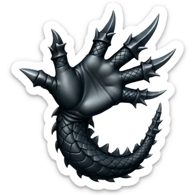 Dragon's hand sticker