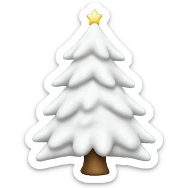 White Christmas tree sticker