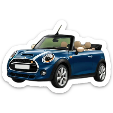 navy blue convertible mini cooper sticker